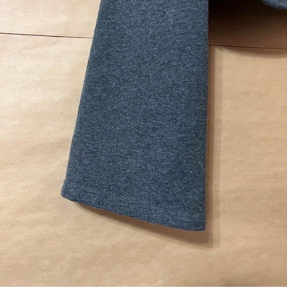 Nap Loungewear | Mock Neck Crop Top Twist Pullover Sweatshirt Dark Grey Size L - Picture 10 of 13